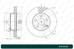 ���� ��������� ������������� G-Brake GFR20723L, ����� �������� GFR20723L ����
