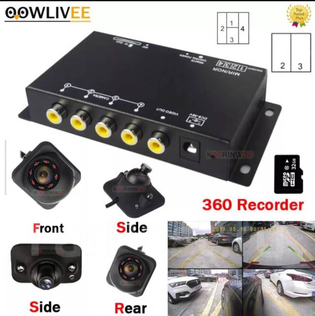 Автомобильный видеорегистратор DVR, 4-канала OOWLIVEE ...