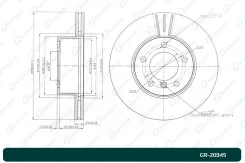 ���� ��������� G-Brake GR20345, �����/������ �������� GR20345 ����