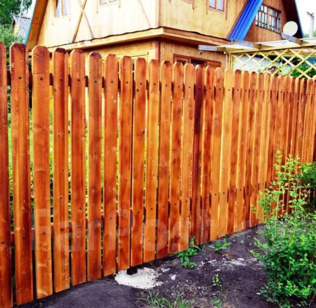 Забор из дерева, профлиста - Устройство заборов, ограждений, лестниц в ...