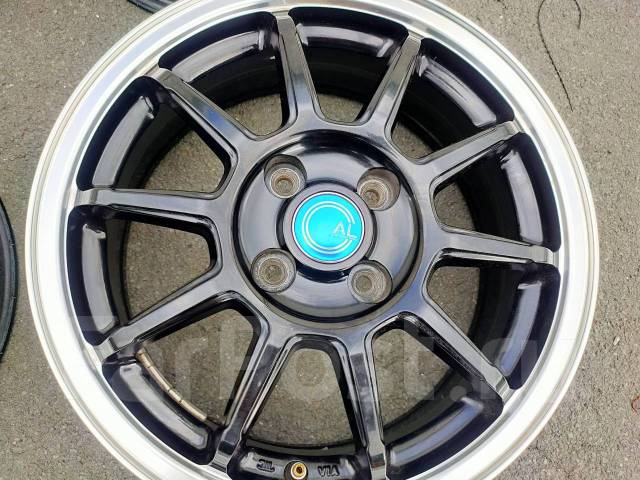 Черные литые диски AL с хромированной полкой R15 4-100 Honda - Диски во ...
