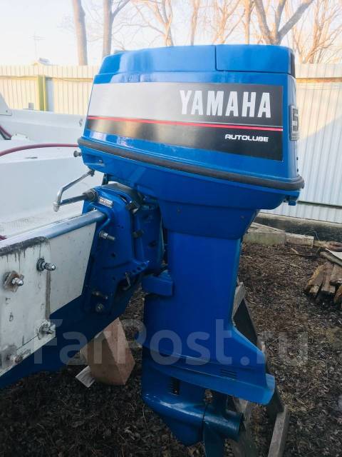 Лодочный мотор Yamaha, 2-х тактный, гидроподьем, дистанция, винт, 50,00 ...