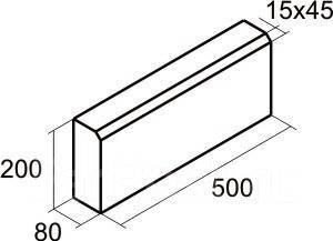 Бордюр тротуарный 1000х200х80 чертеж