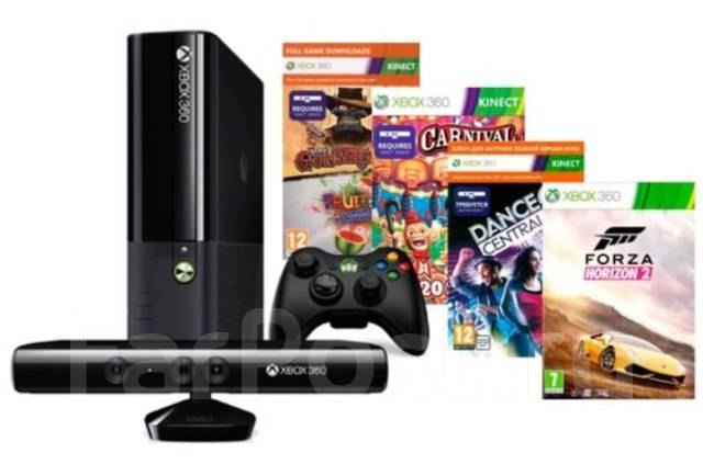 XBOX 360 - 500гб + 300 игр + два геймпада + кинект ! Гарантия, б/у, в ...