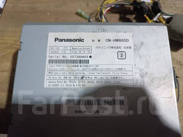 Японская магнитола, Panasonic CN-HW860D, 2 DIN — 178x100 мм, б/у, в ...