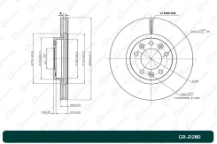 ���� ��������� G-Brake GR21280, �����/������ �������� GR21280 ����