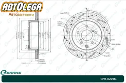 ���� ��������� ��������������� ������ G-brake Nissan Skyline (R33) GFR-02291L ����