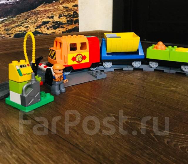 Огромная железная дорога Лего Дупло + доп рельсы + два Lego набора ...