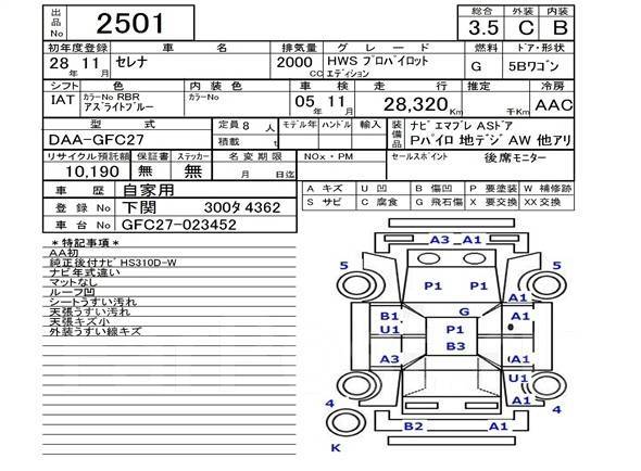Перевод аукционных листов с Японского(аукционы Японии) - Другое во ...