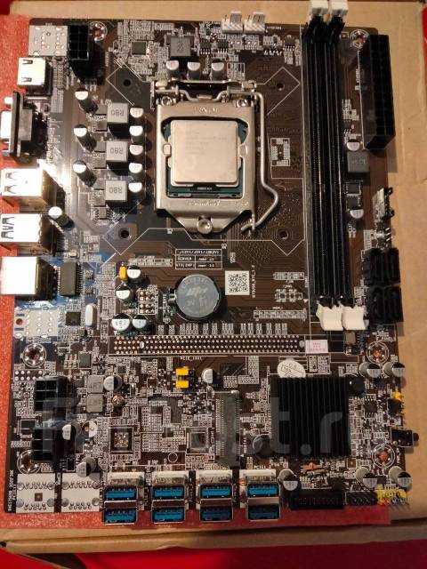 Новая Материнская плата для майнинга B75 8 карт + CPU G1620 ...