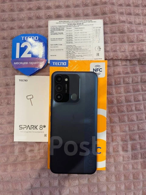 Tecno Spark 8C. �����, �����, 3G, 4G LTE, ����������, NFC ����