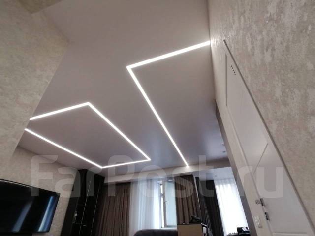 Демонтаж натяжных потолков. Слив воды во Владивостоке