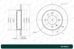 ���� ��������� G-Brake GR01324, �����/������ ������ GR01324 ����
