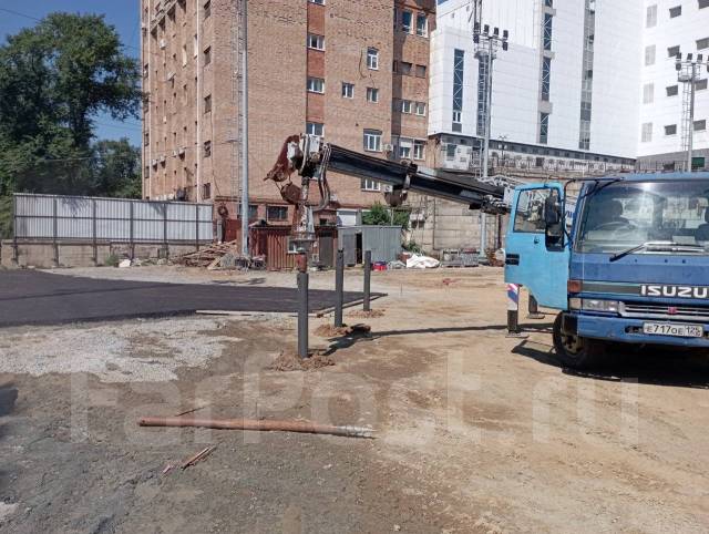 Услуги ямобура, монтаж винтовых свай. Буроям во Владивостоке