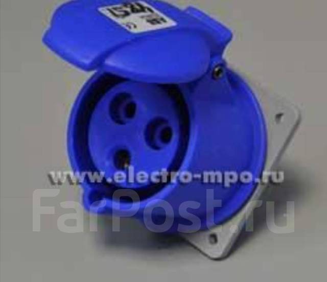 Розетка ABB панельная 232RU6, 32A, 2P+E - Свет и электрика в Хабаровске