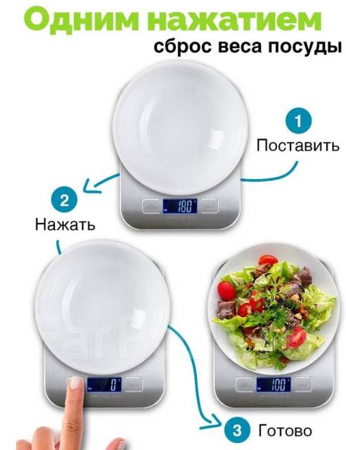 Кухонные электронные весы до 10кг с точностью до 1 гр. Белый ...