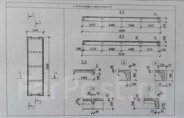 Ребристые плиты перекрытия гост