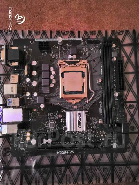 Материнская плата ASRock H470M-HVS + Процессор Intel Core i3-10100F ...
