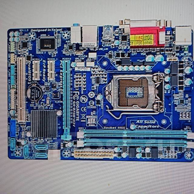 Материнская плата Gigabyte GA-B75-D3V Socket LGA 1155, б/у, в наличии ...
