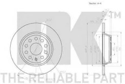 ���� ����. ���. VW Tiguan 08-18/Skoda Octavia II 05-13 282x12 NK 2047133 2047133 ����