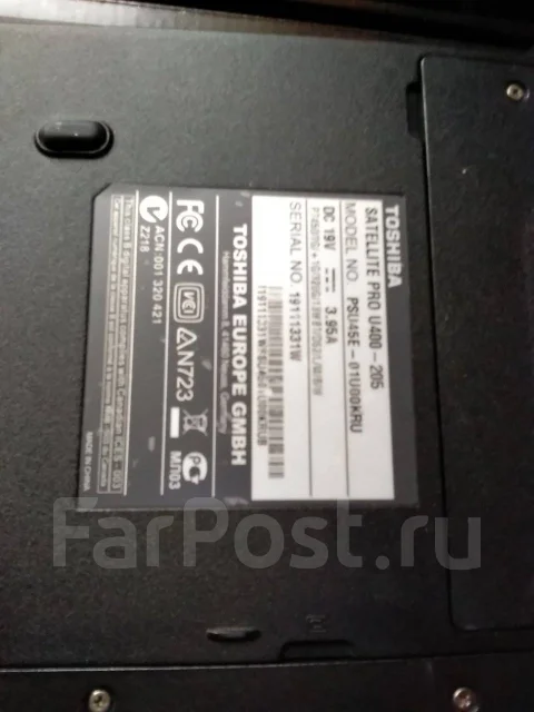 Toshiba Satellite Pro. 13.3", 2,4����, ��� 4 ��, ���� 200���, WiFi: 1, ����������� �� 1��. ����
