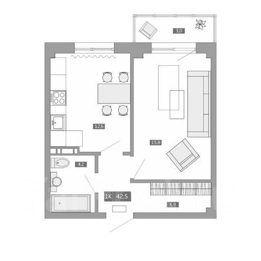 Продажа 1 комнатной квартиры в ЖК «НебоПарк» в г. Артем - Купить 1 ...