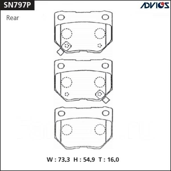 Дисковые тормозные колодки Advics Advics SN797P купить в Иркутске по ...