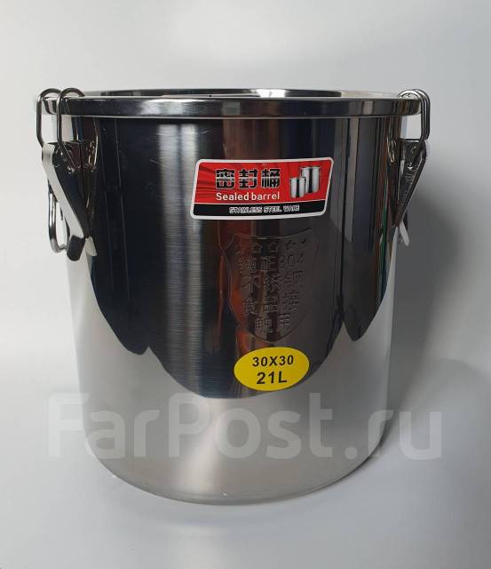 Бак герметичный из пищевой нержавеющей стали марки AISI 304 20л ...