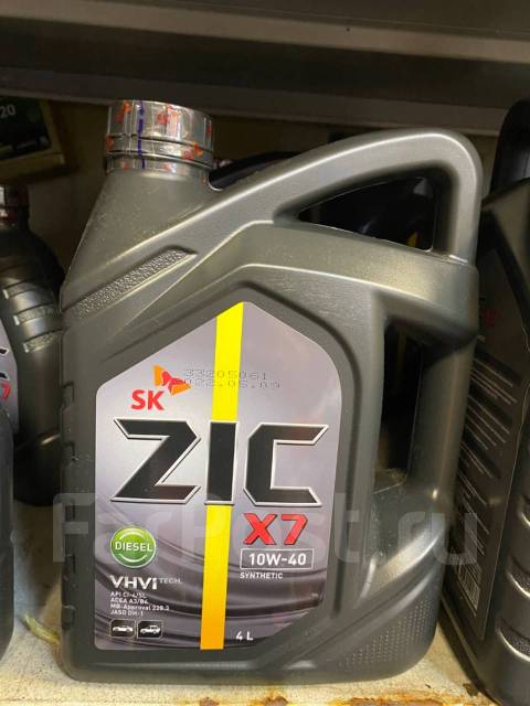 Синтетическое моторное масло Zic X7 CI-4 SL 10W-40, 1,00 л. CI-4, SL ...