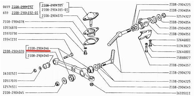 Задняя подвеска 2108 схема