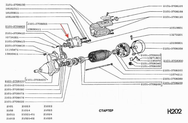 Техническое обслуживание и ремонт стартера ВАЗ 2101-2107