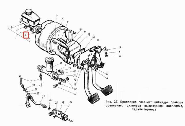 Схема главного тормозного цилиндра газ 3110