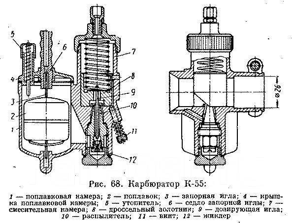 Карбюратор к 68 схема