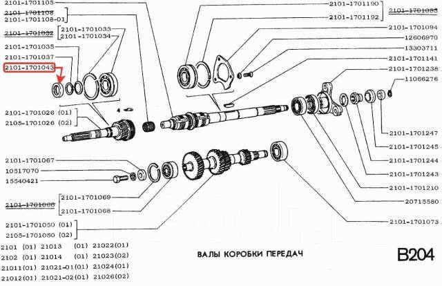 Схема коробки ваз 2107 5 ступка