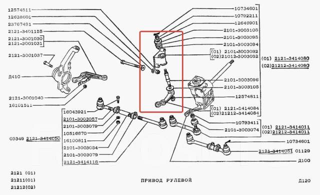 Суппорт ваз 2121 схема