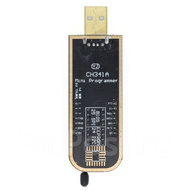 Программатор CH341 USB для Eeprom / Flash 24 / 25 серии, новый, в ...