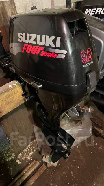 Лодочный мотор Suzuki 9,9, нога S (381 мм) из Япония, ручной+электрост ...