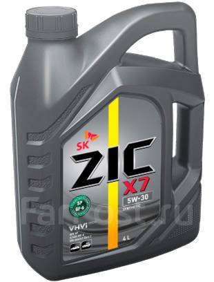 Масло моторное ZIC X7 5w30 SP GF-6/SN Plus SN-RC GF-5 бензин синтетика ...