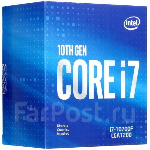 Процессор Intel Core i7-10700F 8x2.9GHz (4.8GHz max) Comet Lake-S ...