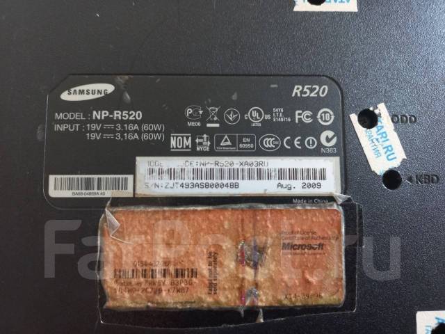 Продам ноутбук Samsung R520 без торга, WiFi, б/у, в наличии. Цена: 3 ...