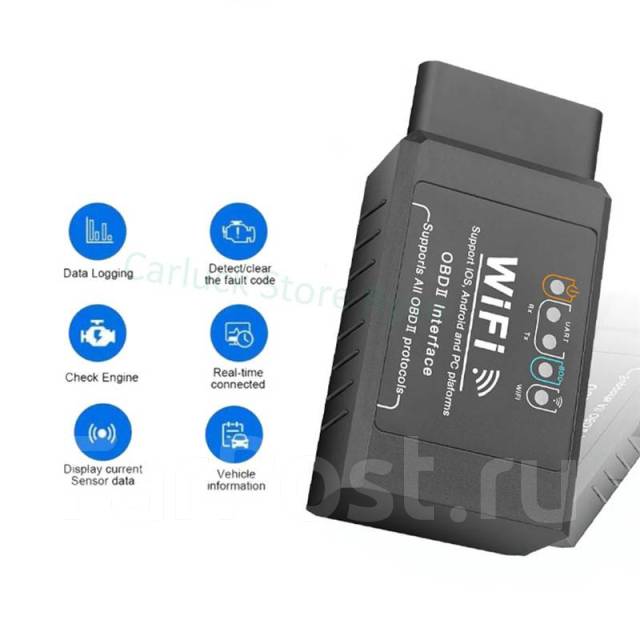 Диагностический Автосканер ELM 327 V1.5, Wi-Fi, OBD2, для IOS Android ...