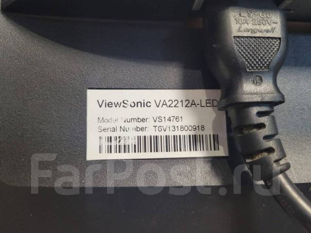 LED Монитор 22" viewsonic VA2212A, 1920x1080, VGA видеонаблюдение, ЖК ...
