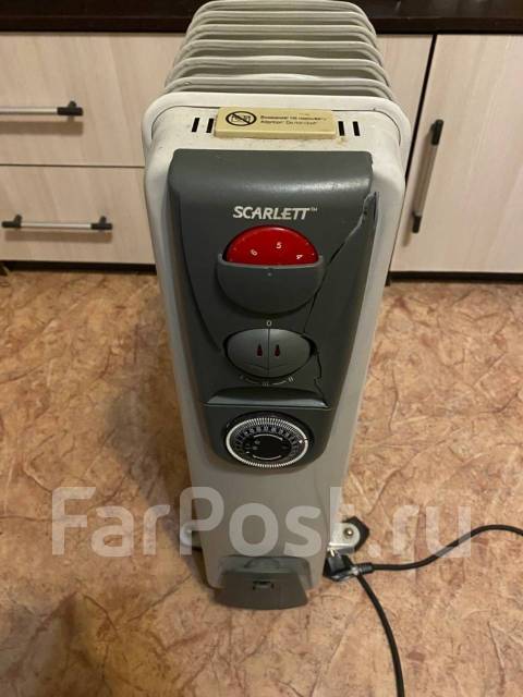 Обогреватель масляный Scarlett, б/у, в наличии. Цена: 1 999₽ во ...