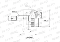 ���� �������� 27 24 ABS 48, �������� ������ ����� ��� KIA Sportage, Hyundai Tucson 2.0 INKO 311019A 311019A ����