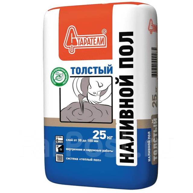 Наливной пол Старатели Толстый (30-100мм) 25кг, в наличии. Цена: 458 ...