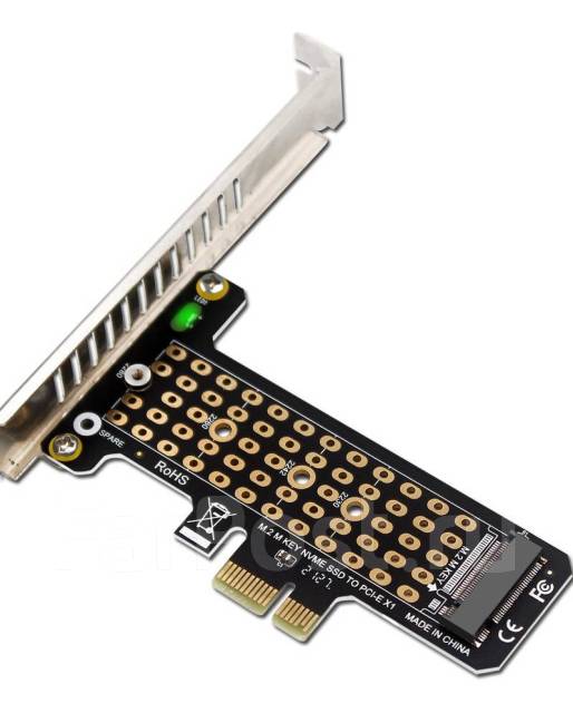 Адаптер NGFF для SSD M.2 (NVMe) в слот PCI-Express (поддерживает PCIe4 ...