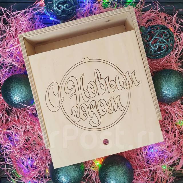 Деревянный ящик с крышкой (упаковка) для подарка - Цветы, украшения ...