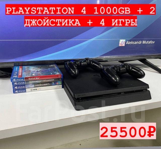 Продаётся Playstation 4 1000GB + 2 Джойстика + 4 ИГРЫ - Игровые ...