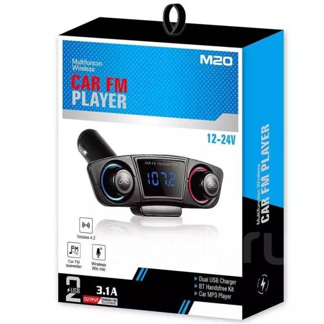 FM ФМ модулятор передатчик с блютуз Bluetooth адаптер USB microSD AUX ...