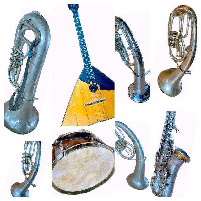 Музыкальные инструменты одним лотом, б/у, в наличии. Цена: 50 000₽ во ...